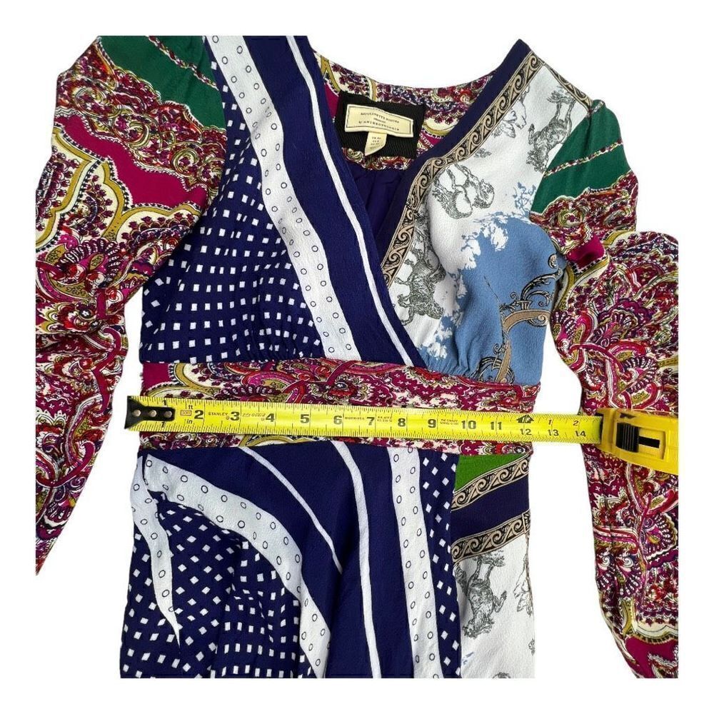 Anthropologie Women's 0 Moulinette Soeurs Istanbul Wrap Dress Multi-Color HOBO - Picture 6 of 12